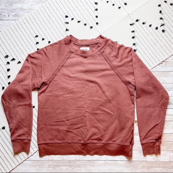 MATE the Label Tops - Mate Organic French Terry Cotton Plum Sweatshirt M